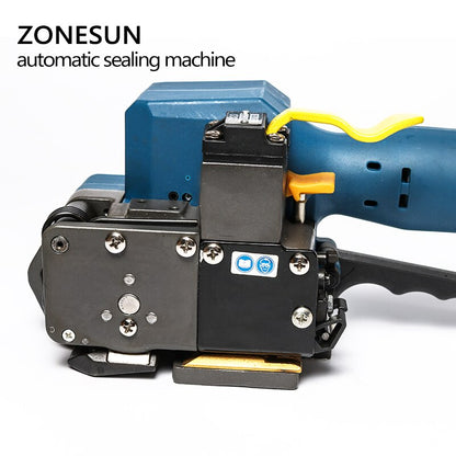 ZONESUN P323 12-19mm Máquina flejadora eléctrica portátil para mascotas PP alimentada por batería