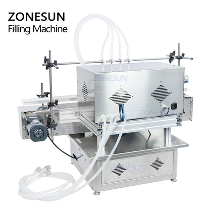 ZONESUN ZS-DTDP-4P Automatic 4 Nozzles Diaphragm Pump Liquid Filling Machine