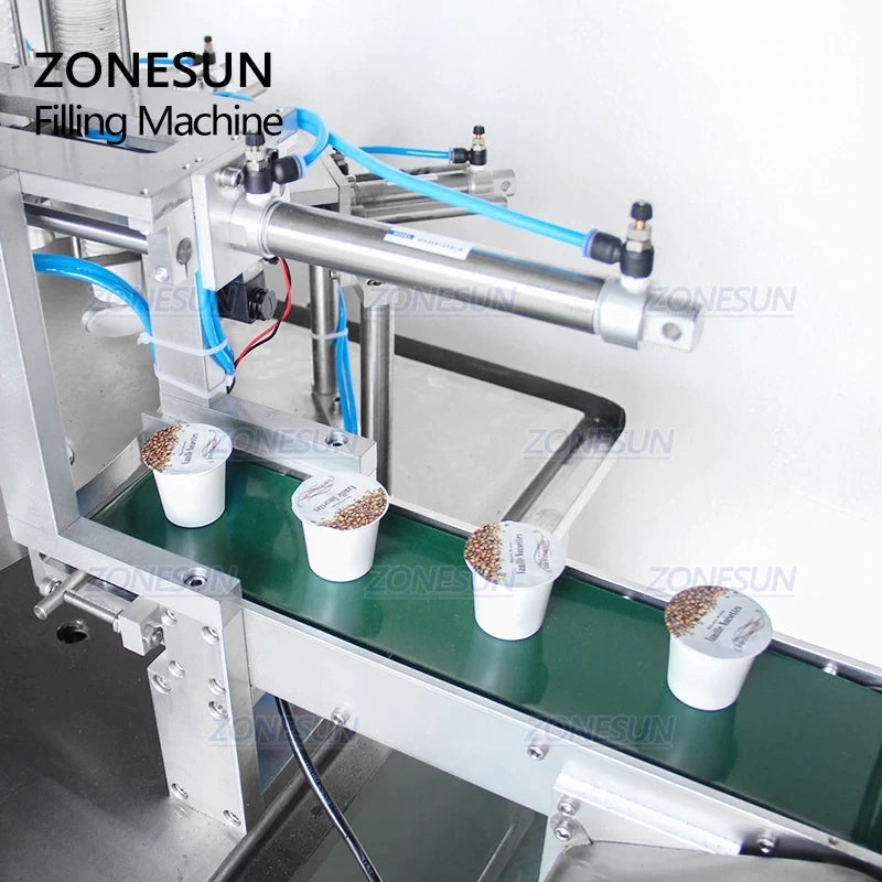 ZONESUN ZS-GF900C Máquina automática de sellado de vasos de llenado de polvo neumático 