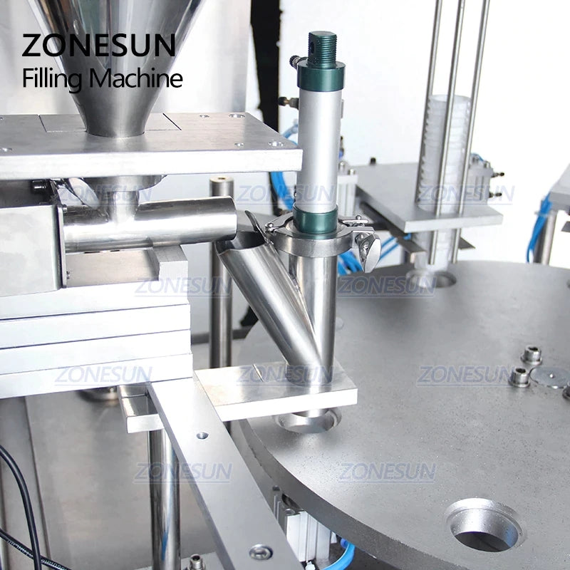 ZONESUN ZS-GF900C Automatic Pneumatic Powder Filling Cup Sealing Machine