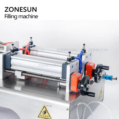 ZONESUN ZS-GT2P 2 bicos máquina de enchimento de pasta totalmente pneumática