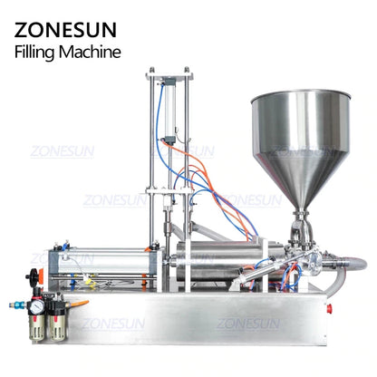 ZONESUN ZS-GTD2 1000-5000ml 2 bicos de mergulho máquina de enchimento de pasta