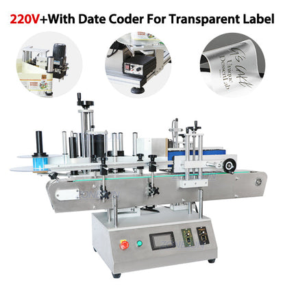 Máquina etiquetadora de botellas redondas de un solo lado de alta velocidad ZONESUN ZS-TB150A para etiquetas transparentes normales 
