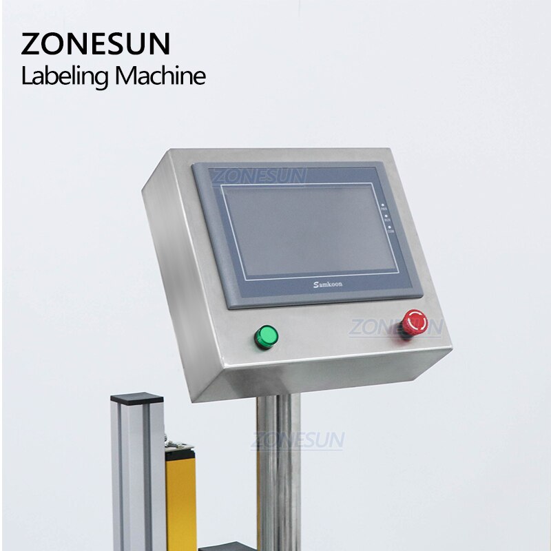 Etiquetadora de superficie plana rotativa ZONESUN ZS-TB606 para etiqueta transparente normal