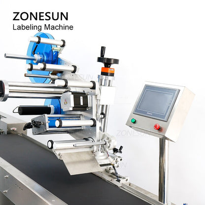 Etiquetadora automática de superficie plana ZONESUN ZS-TB831 para etiqueta transparente normal