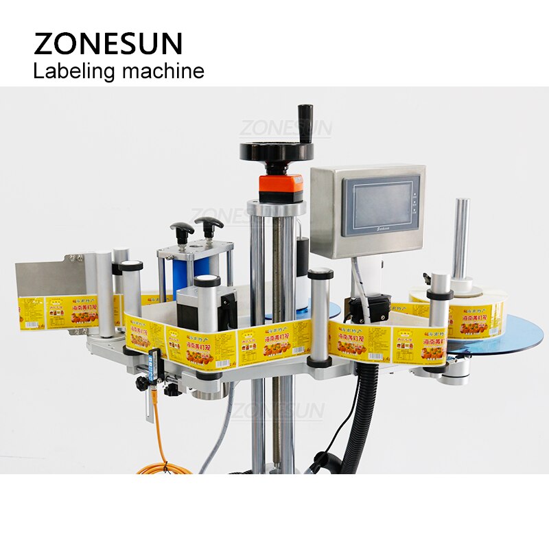 ZONESUN ZS-TB852 Round Surface Square Side Labeling Machine With Date Corder