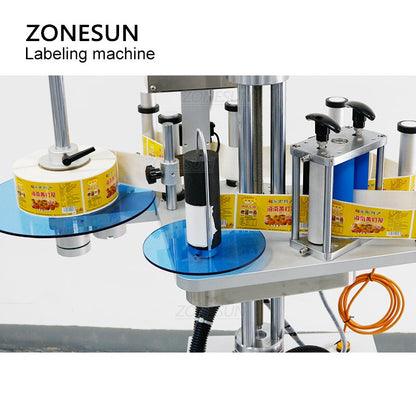 ZONESUN ZS-TB852 Máquina de rotulagem lateral quadrada de superfície redonda com datador