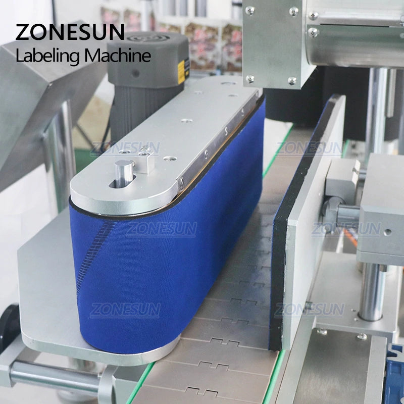 ZONESUN ZS-TB963 Máquina de rotulagem de garrafa quadrada redonda de lado duplo para etiqueta transparente normal 