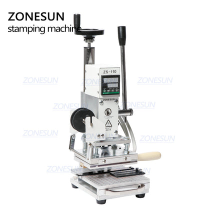 ZONESUN ZS-110 10x13cm Máquina de estampagem a quente de bancada deslizável