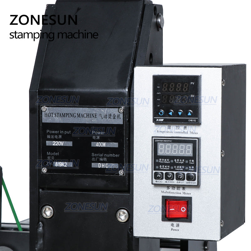Máquina de estampado en caliente neumática semiautomática ZONESUN ZY-819K2 