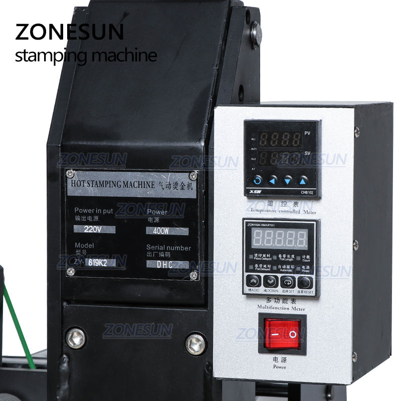 ZONESUN ZY-819K2  Semi-Automatic Pneumatic Hot Foil Stamping Machine