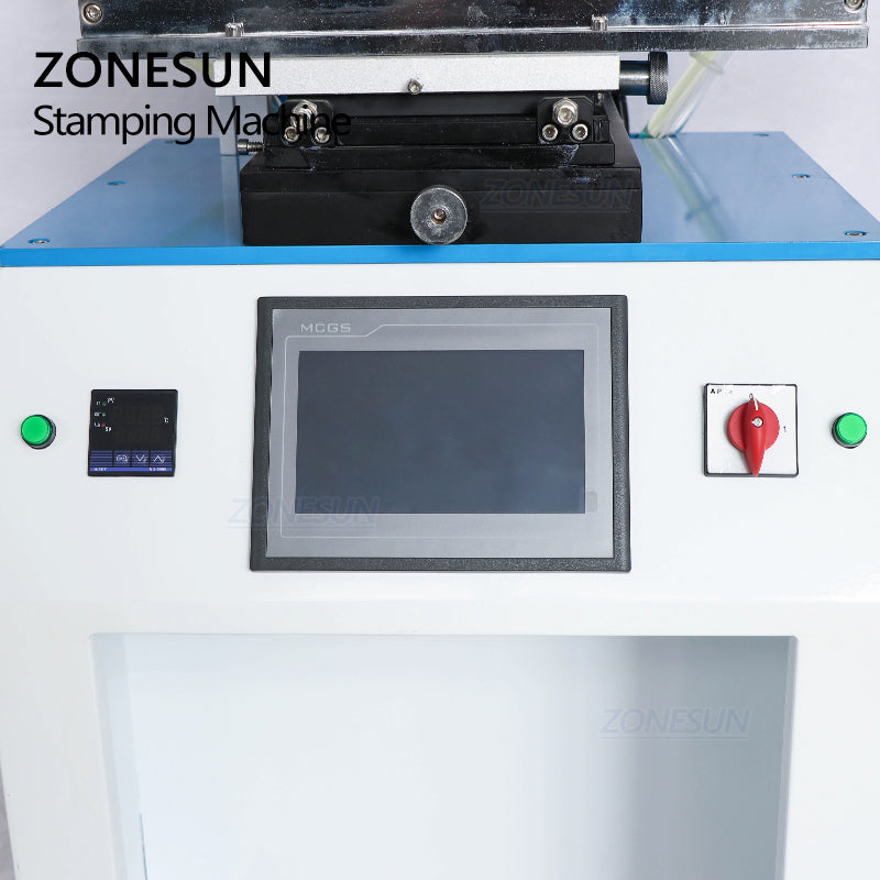 ZONESUN ZY-819R Máquina de estampado neumática de superficie cursiva con simulador