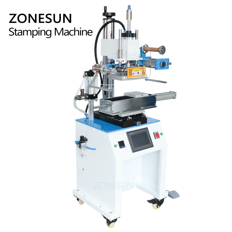 ZONESUN ZY-819R Máquina de estampado neumática de superficie cursiva con simulador