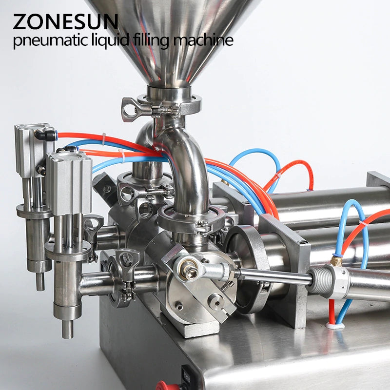 ZONESUN ZS-GT2 Semiautomática 2 bicos Pasta máquina de enchimento com funil 