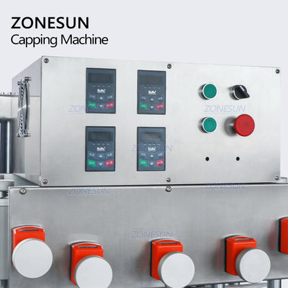 ZONESUN ZS-XG440B 20-100mm Fliptop Spray Twist Off Máquina de tampar pneumática