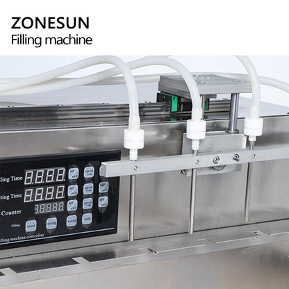 ZONESUN 5-3000ml 4 cabeças stand-up bolsa bico máquina de enchimento líquido