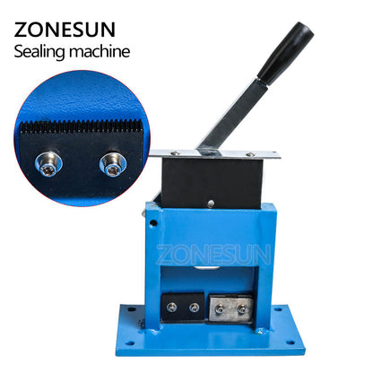 ZONESUN Máquina manual de selagem de tubos de alumínio pasta de dentes estampagem de alumínio com códigos de validade