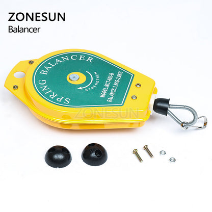ZONESUN Spring Balancer 1.5kg-3.0kg Destornillador Herramienta colgante para máquina tapadora