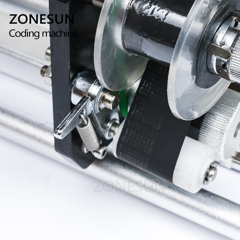 ZONESUN data de validade impressora de etiquetas de codificação de fita codificador de fita quente para máquina de etiquetagem LT-50
