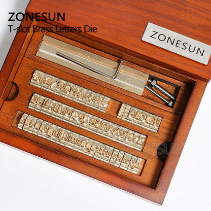 ZONESUN 6 mm de altura latão letras iniciais personalizadas alfabeto