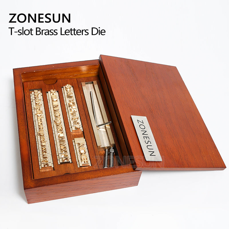 ZONESUN 6 mm de altura latão letras iniciais personalizadas alfabeto