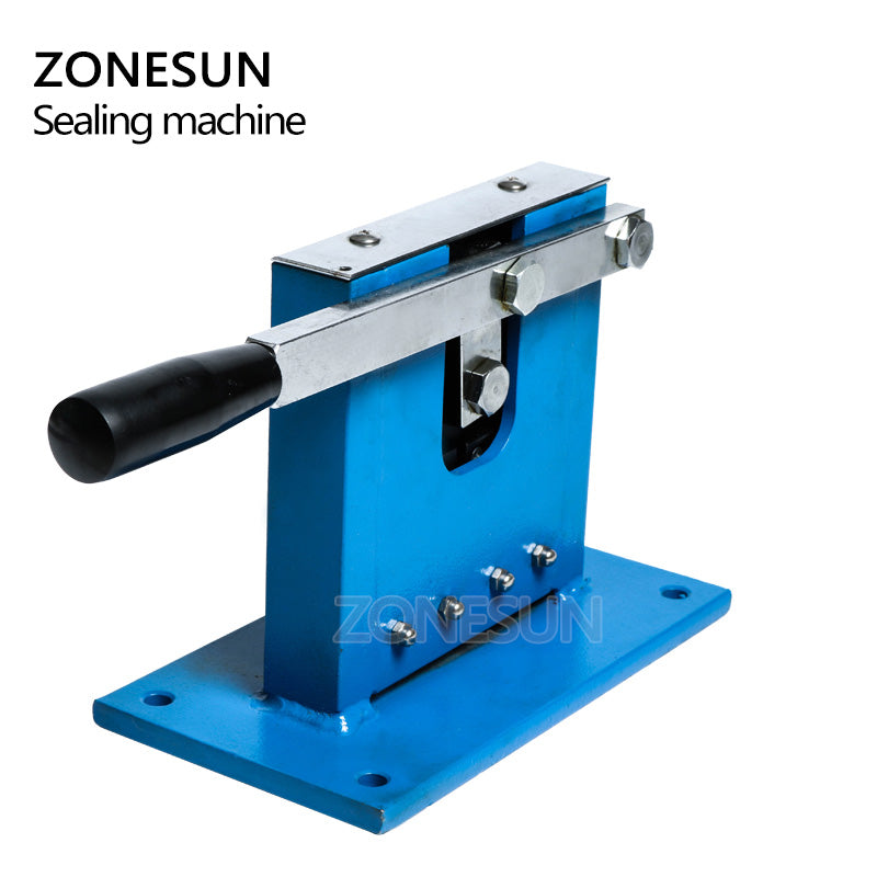 Máquina de sellado de tubos de aluminio Manual ZONESUN, sellado de aluminio con códigos de caducidad