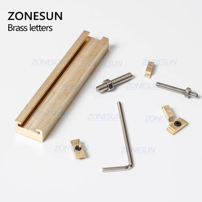 ZONESUN 184PCS Alphabet Letter Set Brass Stamp For Custom Initials