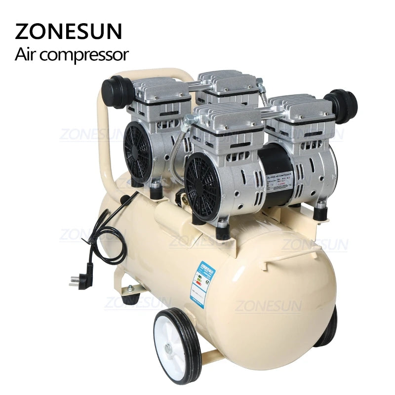 Compressor de ar livre de óleo tipo pistão de cobre puro ZONESUN poderoso