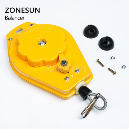 ZONESUN Spring Balancer 1.5kg-3.0kg Destornillador Herramienta colgante para máquina tapadora