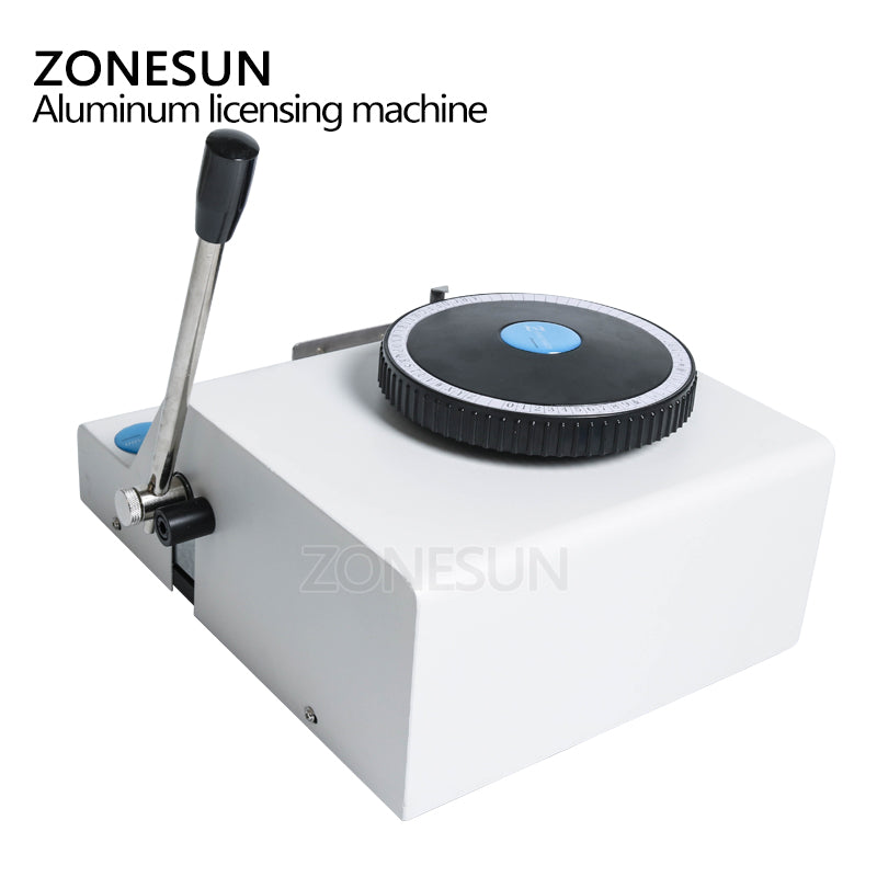 ZONESUN 52 caracteres manual máquina de gravação de placa de identificação