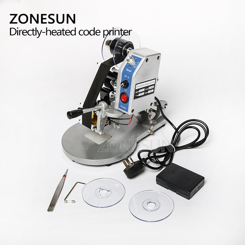 ZONESUN DY-8 Directly-heated Ribbon Date Printer Coding Machine